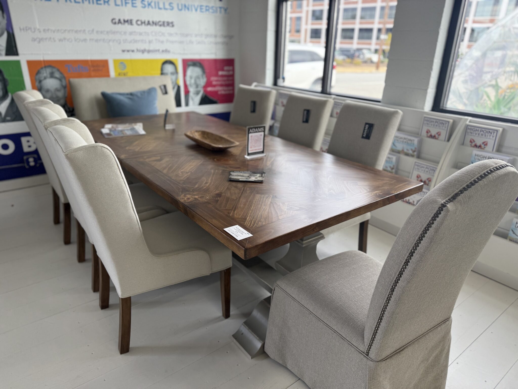 Dining table with parsons chairs