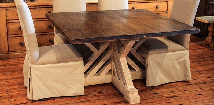 Square Harvest Table