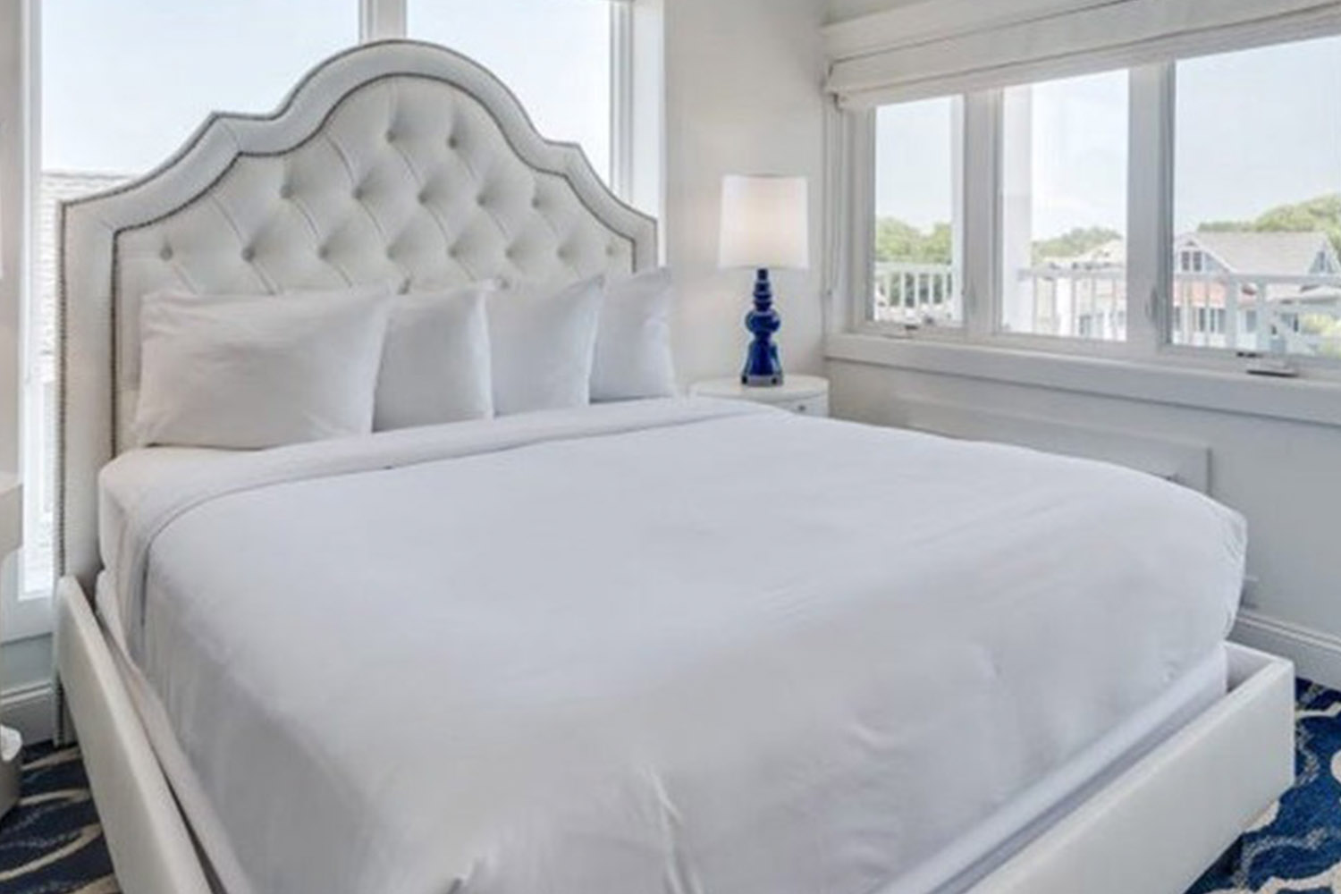Scalloped headboard on sale