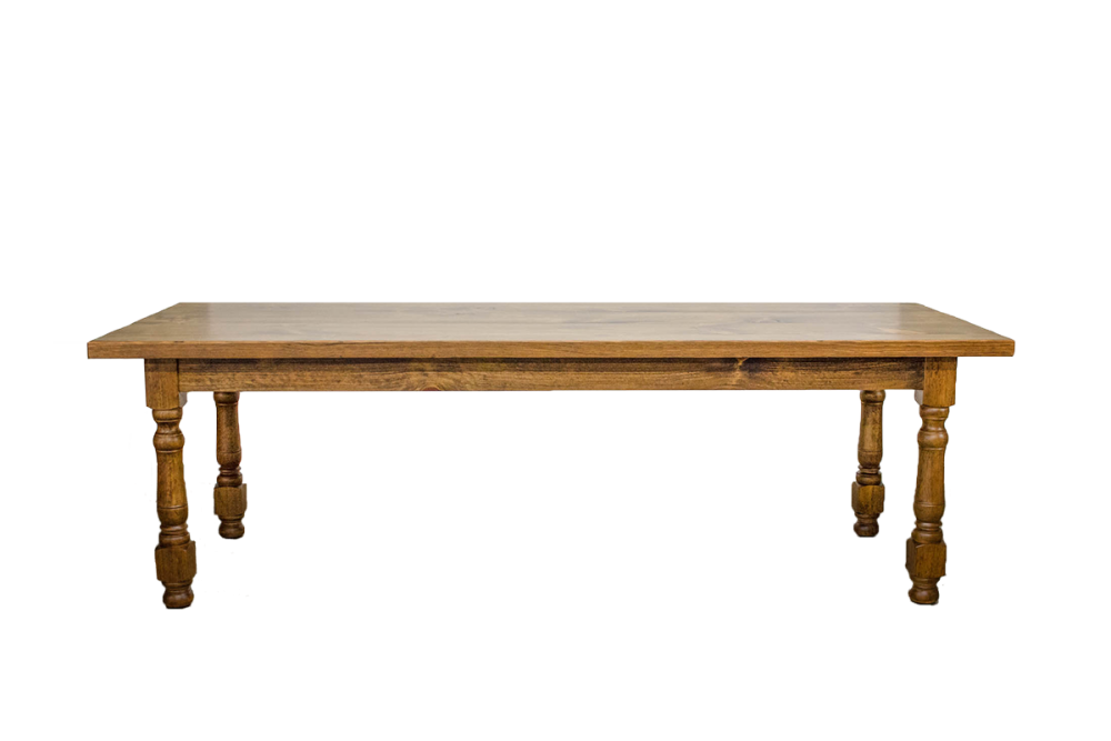 Gun Barrel Dining Table with 4" Post