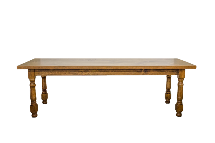 Gun Barrel Dining Table with 4" Post