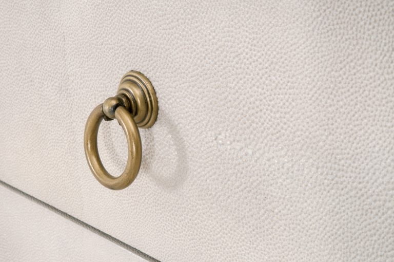 Strand Shagreen 3-Drawer Nightstand - White Shagreen_2-01