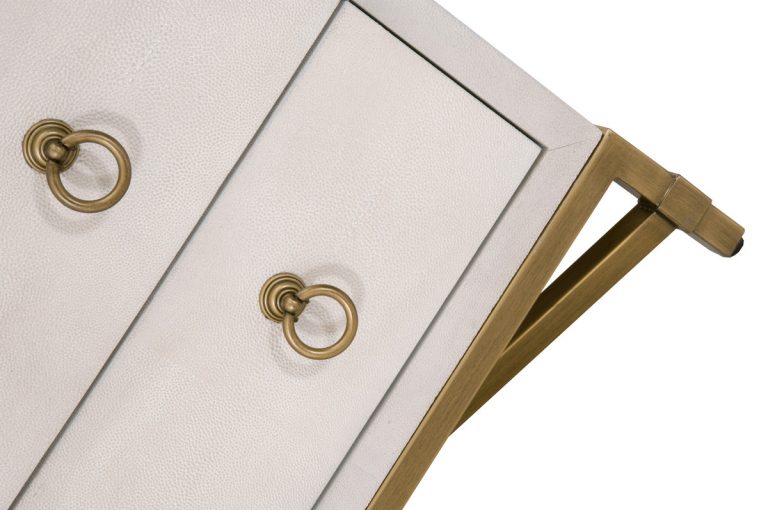 Strand Shagreen 3-Drawer Nightstand - White Shagreen_2-05
