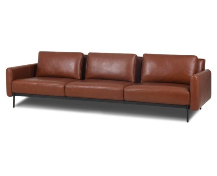 Three Seat Contemporary Leather Sofa