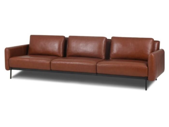 Three Seat Contemporary Leather Sofa