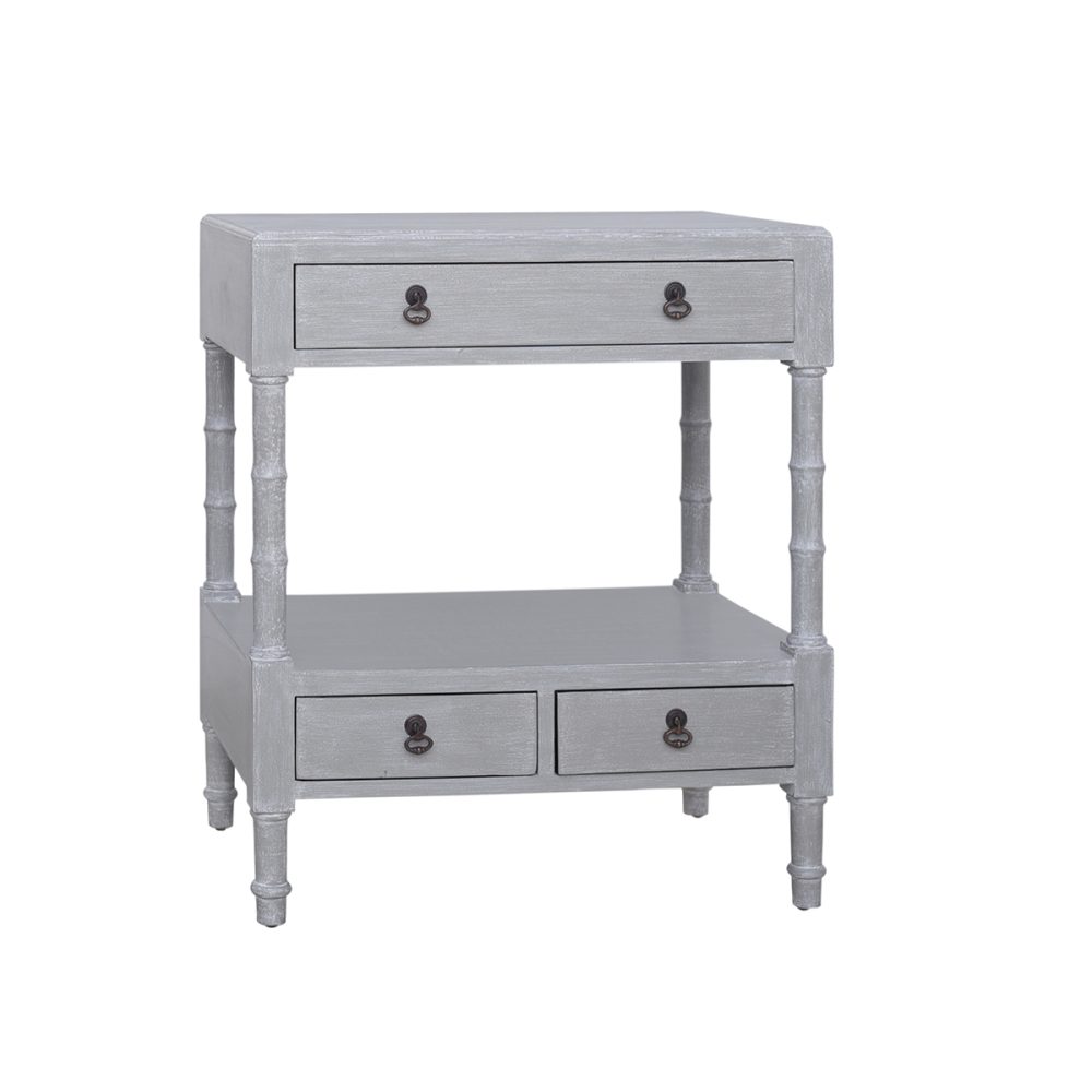 Nightstand, Faux Bamboo Leg