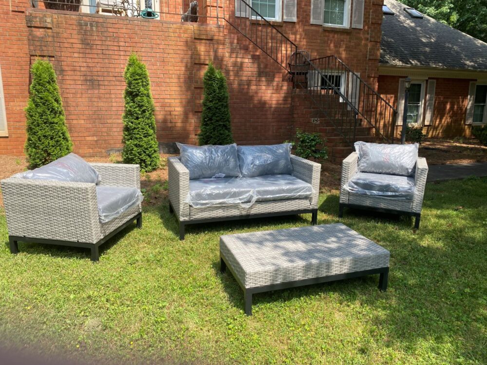 Outdoor Rattan Group, Black Iron Base