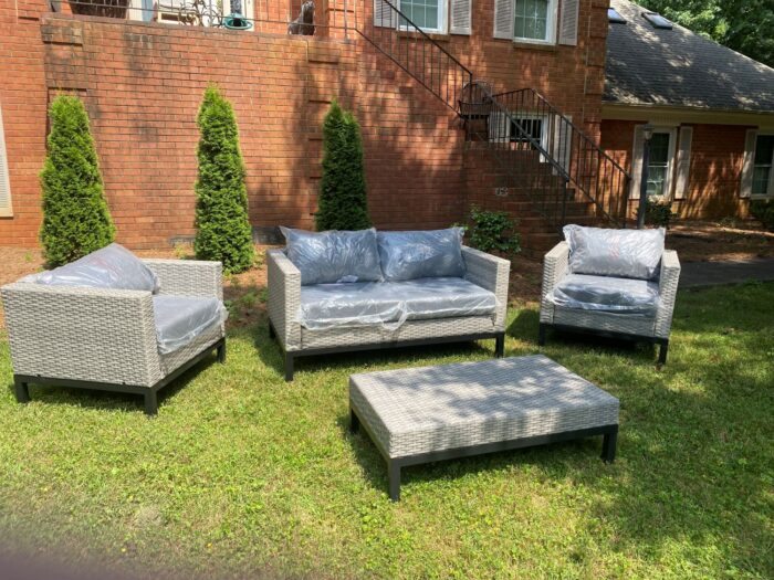 Outdoor Rattan Group, Black Iron Base