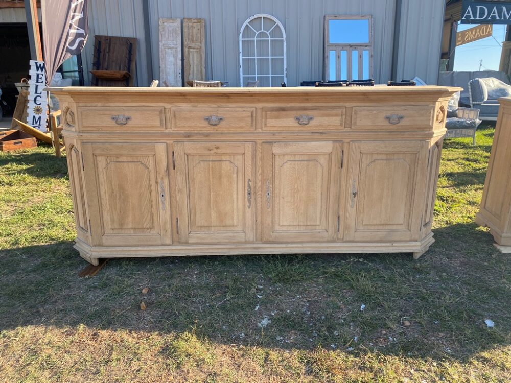 Antique Bleached Oak Server - Image 6