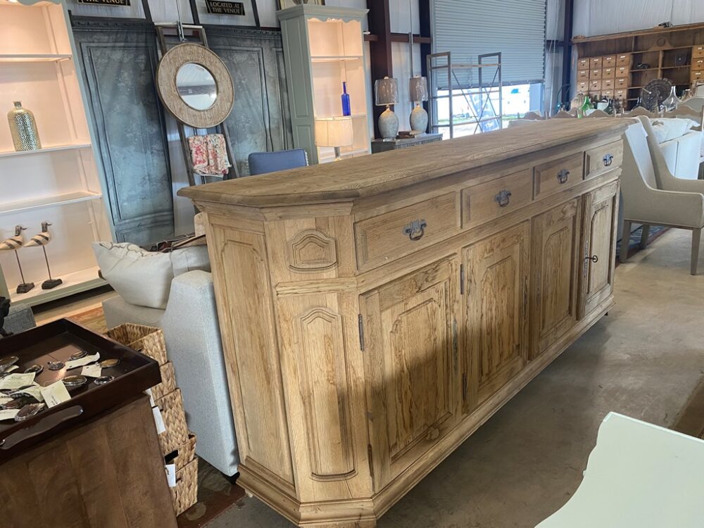Antique Bleached Oak Server - Image 5