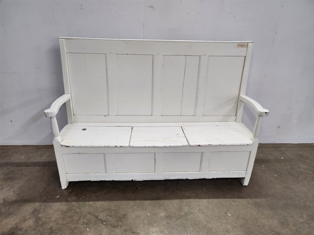 Antique Oak Settle - Image 2