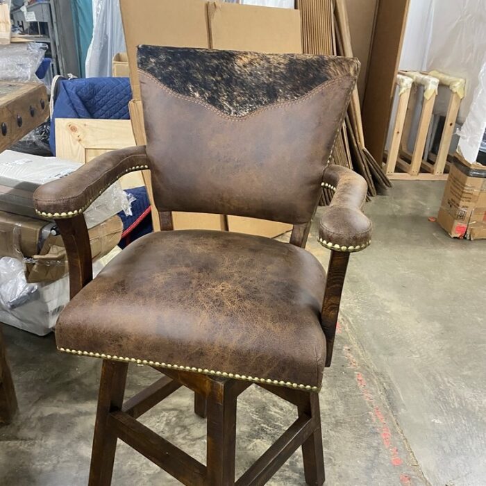 Bar Stool, Hair on Hide