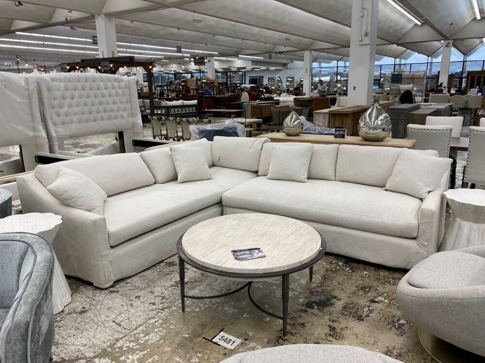 Square Arm Slipcover Sectional - Image 3