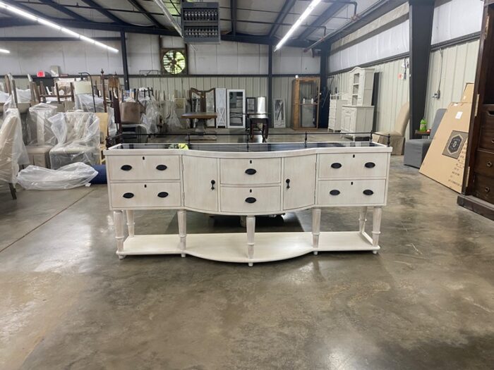 Vintage Bow Front Server