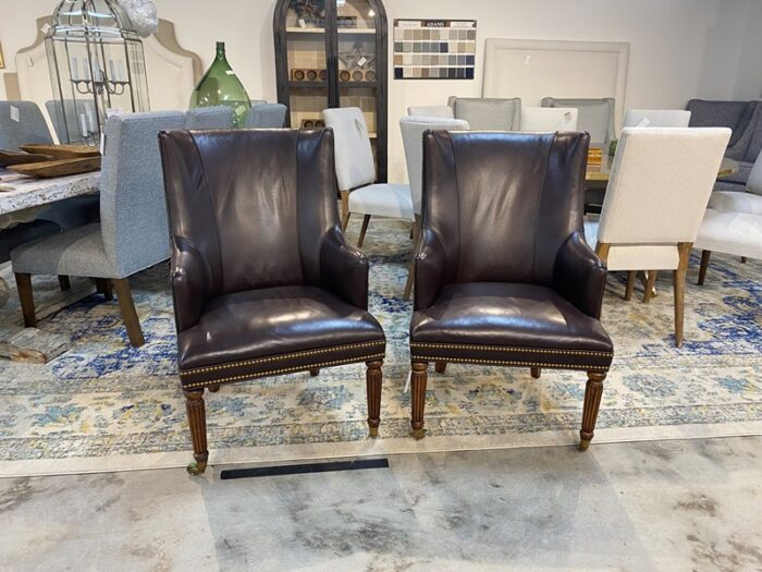 Pair of Vintage MS Leather Chairs