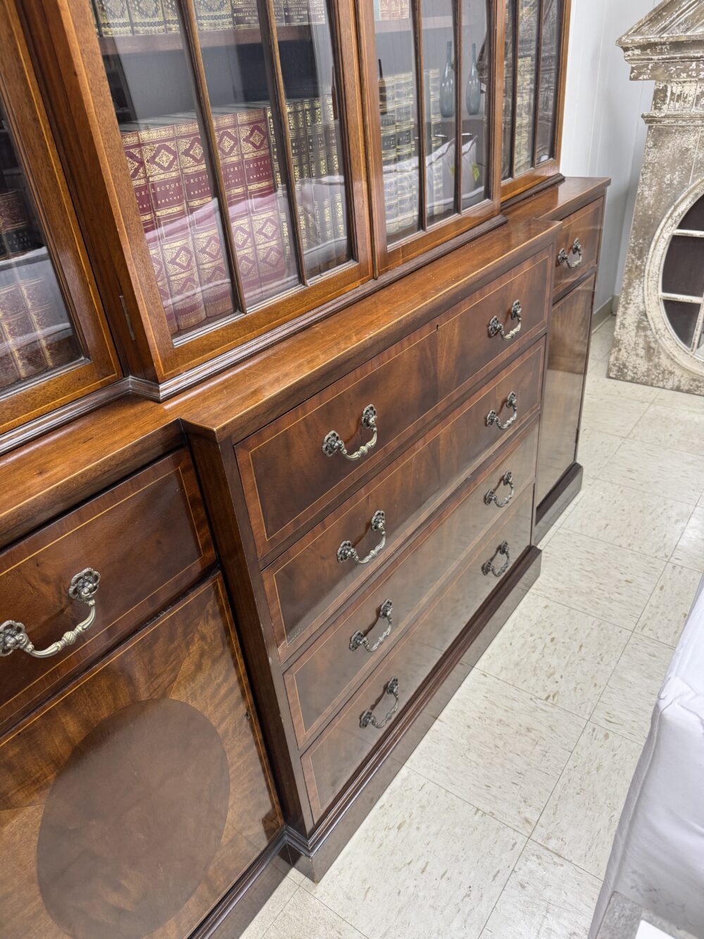 Mahogany Secretaire Bookcase - Image 4