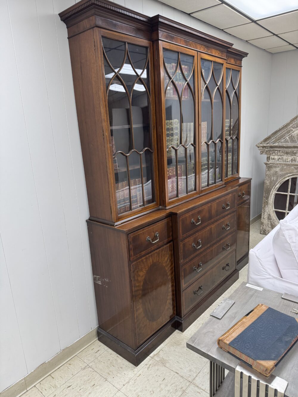 Mahogany Secretaire Bookcase
